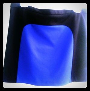 Lined Color Block Mini Skirt